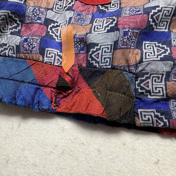 Vtg CANVASBACKS Women Jacket Size S Multicolor Silk Blend Long Sleeves hb-52 - Picture 12 of 13